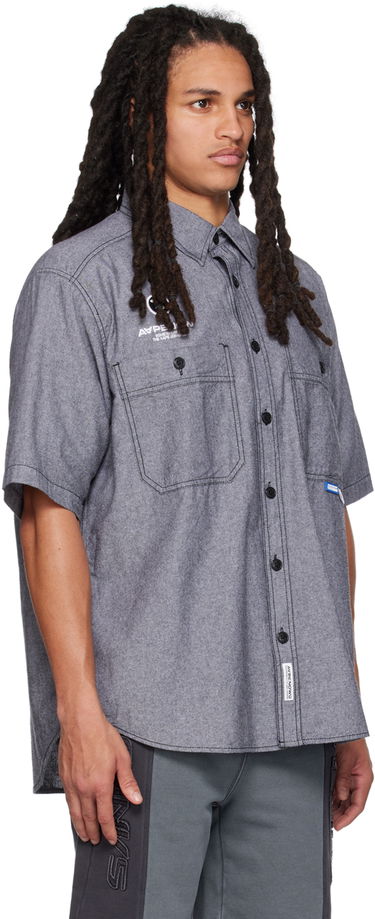 Риза AAPE by A Bathing Ape AAPE by A Bathing Ape Embroidered Shirt Сиво | AAPSRM8436XXKBKX, 1