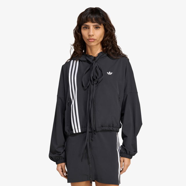 Ribbon Tie Cropped Track Top