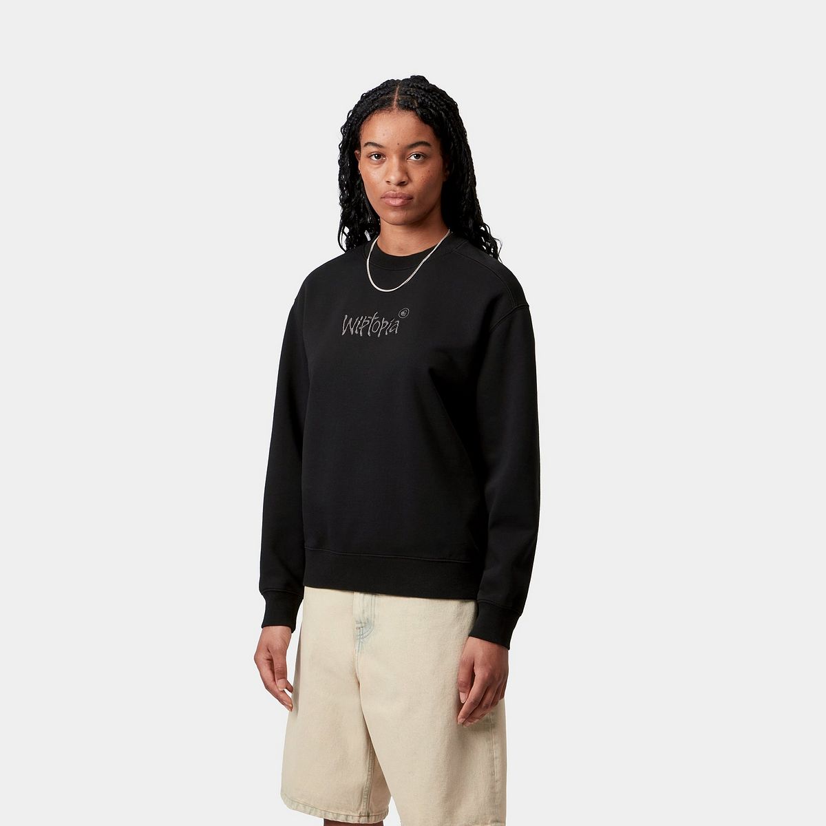 Суитчър Carhartt WIP W' Wiptopia Script Sweatshirt Черно | I035515_26, 0