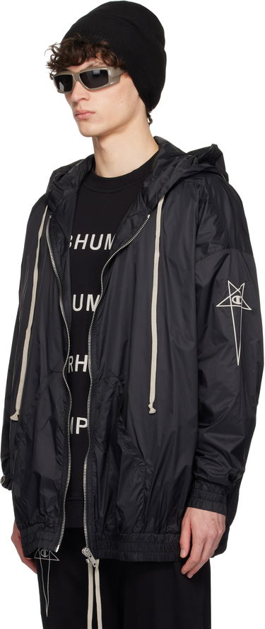 Ветровка Rick Owens Rick Owens Champion Edition Jumbo Jason's Hoodie Черно | CM01E1661 CHNY NYLON, 3