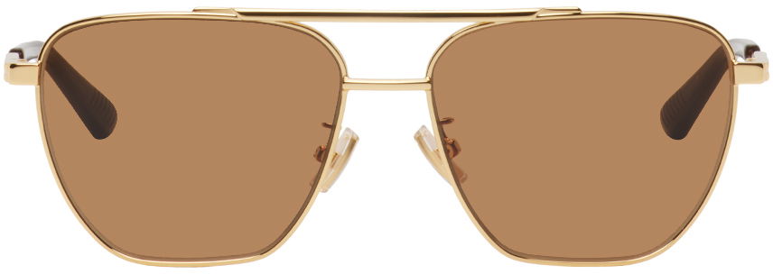 Слънчеви очила Bottega Veneta Aviator Sunglasses Бежово | BV1236S, 0