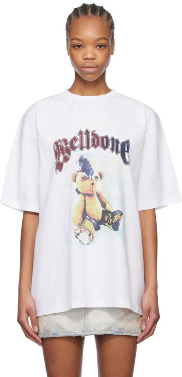 Тениска We11done We11done Punk Teddy Graphic T-Shirt Бяло | WD-TT0-25-747-U-WH, 0