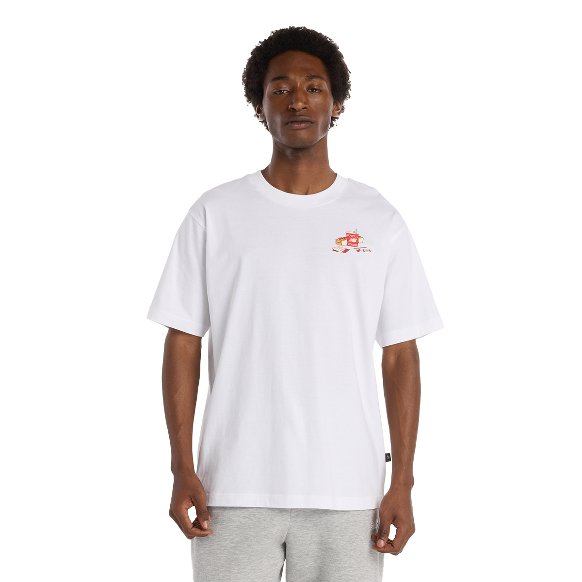 Тениска New Balance Spectator Graphic T-Shirt Бяло | MT53931-WT, 0