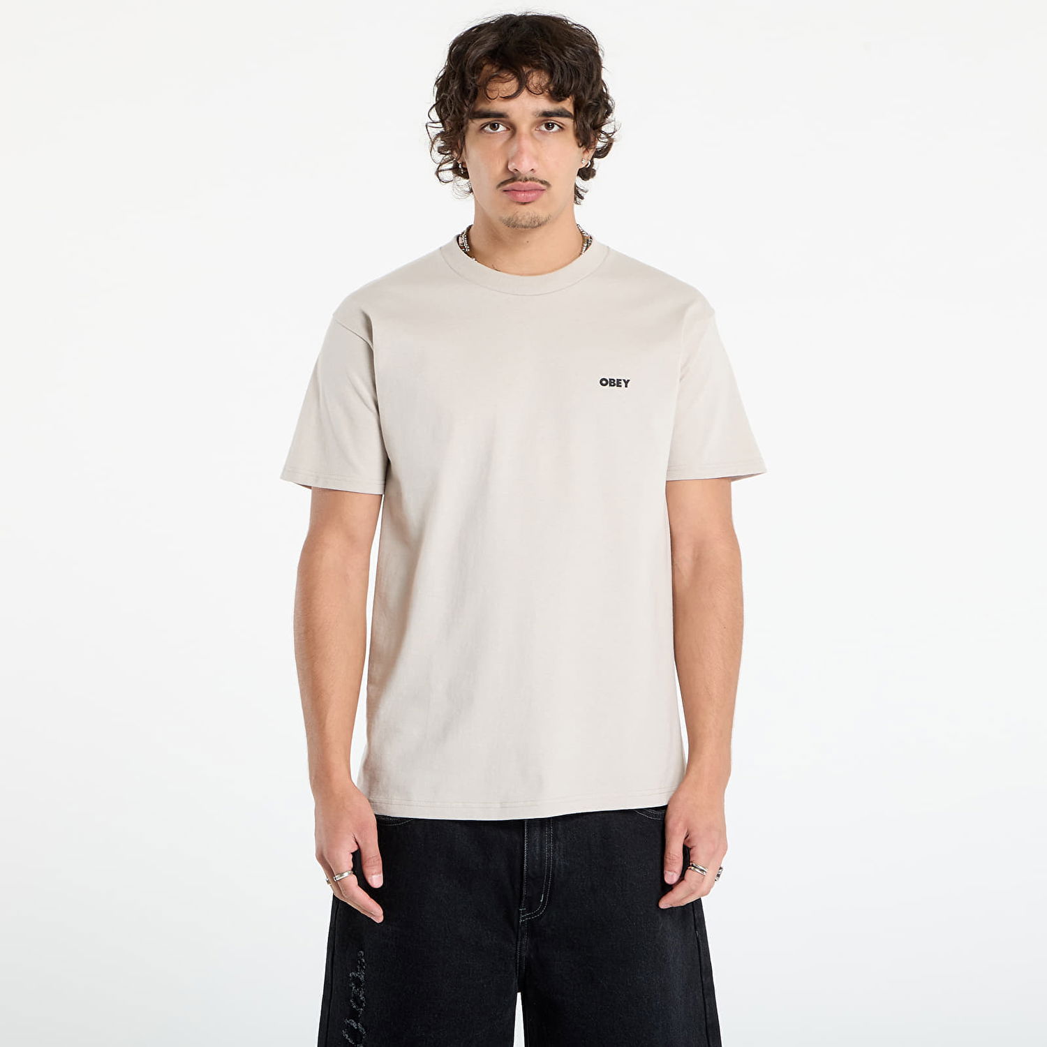 Тениска OBEY OBEY Visual Studios Tee Бежово | 165264231-SIG, 0