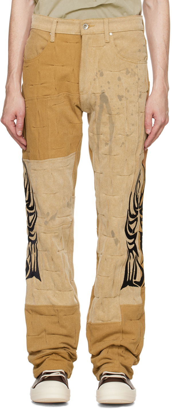 Дънки Who Decides War Who Decides War Gathered Work Trousers Бежово | 1120530022FW24, 0