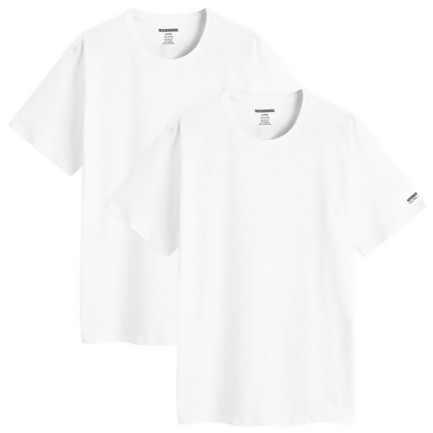 Тениска Neighborhood Classic 2-Pack T-Shirt, Size Large Бяло | 251QTNH-UWM01-WHT, 1