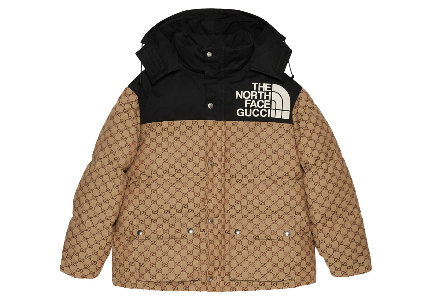 Яке Gucci The North Face x GG Padded Jacket Бежово | 670909 Z8APZ 2184, 0