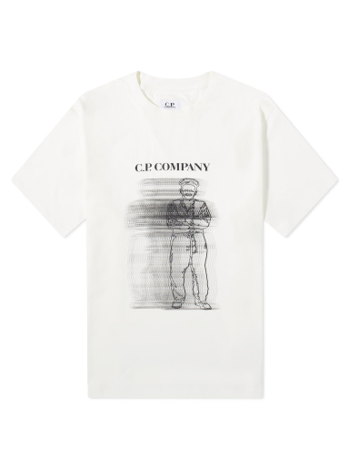 Тениска C.P. Company Blur Sailor T-Shirt Бяло | 15CMTS242A-006586W-103