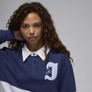 Поло тениска Jordan Long Sleeve Top Синьо | FV7182-410, 1