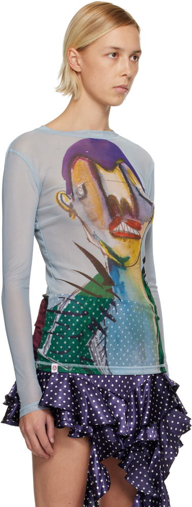 Тениска Charles Jeffrey Loverboy Charles Jeffrey LOVERBOY Powermesh Long Sleeve Graphic Print T-Shirt Многоцветен | 52080201, 1