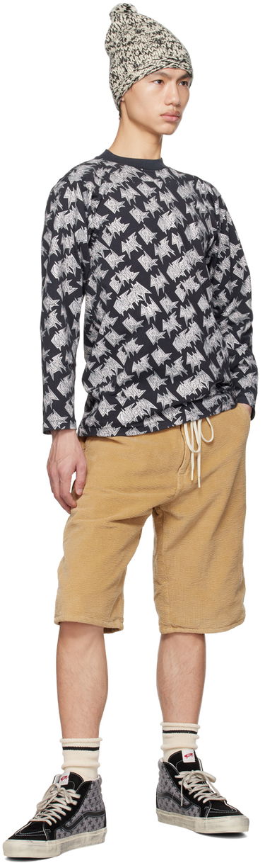 Тениска ERL Printed Black Long Sleeve T-Shirt Черно | ERL06T014, 3