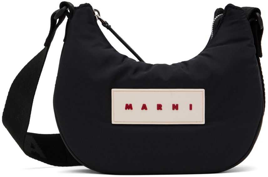 Чанта през рамо Marni Polka-Dot Puff Small Bag Черно | SBMP0147U2 P6460, 0