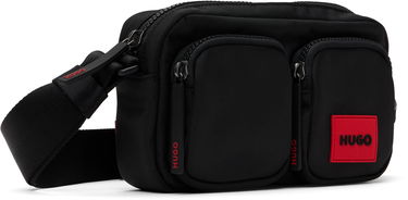 Чанта през рамо BOSS Logo Patch Two-Pocket Crossbody Bag Черно | 50547771, 1
