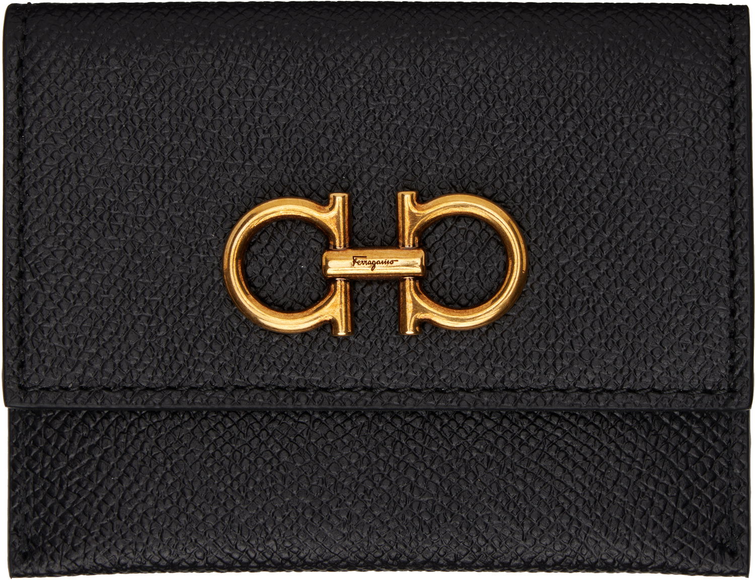 Портфейл FERRAGAMO Salvatore Ferragamo Gancini Credit Card Holder Черно | 779901, 0
