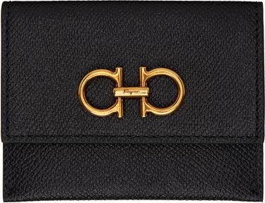Портфейл FERRAGAMO Salvatore Ferragamo Gancini Credit Card Holder Черно | 779901, 0