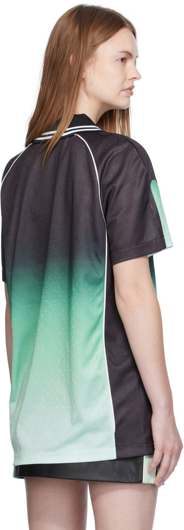 Тениска Casablanca Casablanca Gradient Monogram Jacquard Football T-shirt Зелено | U-WPF25-JTP-375-01, 2