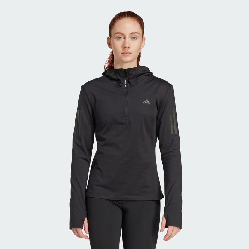 Суитчър adidas Performance Own The Run Winterized Hooded Running Jacket Черно | JP3821