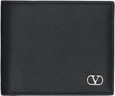 Портфейл Valentino Grained Calfskin Bifold Wallet Черно | 6Y2P0V08UAG, 0