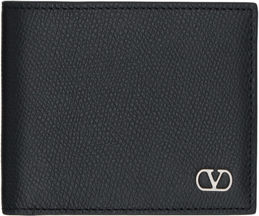 Портфейл Valentino Grained Calfskin Bifold Wallet Черно | 6Y2P0V08UAG