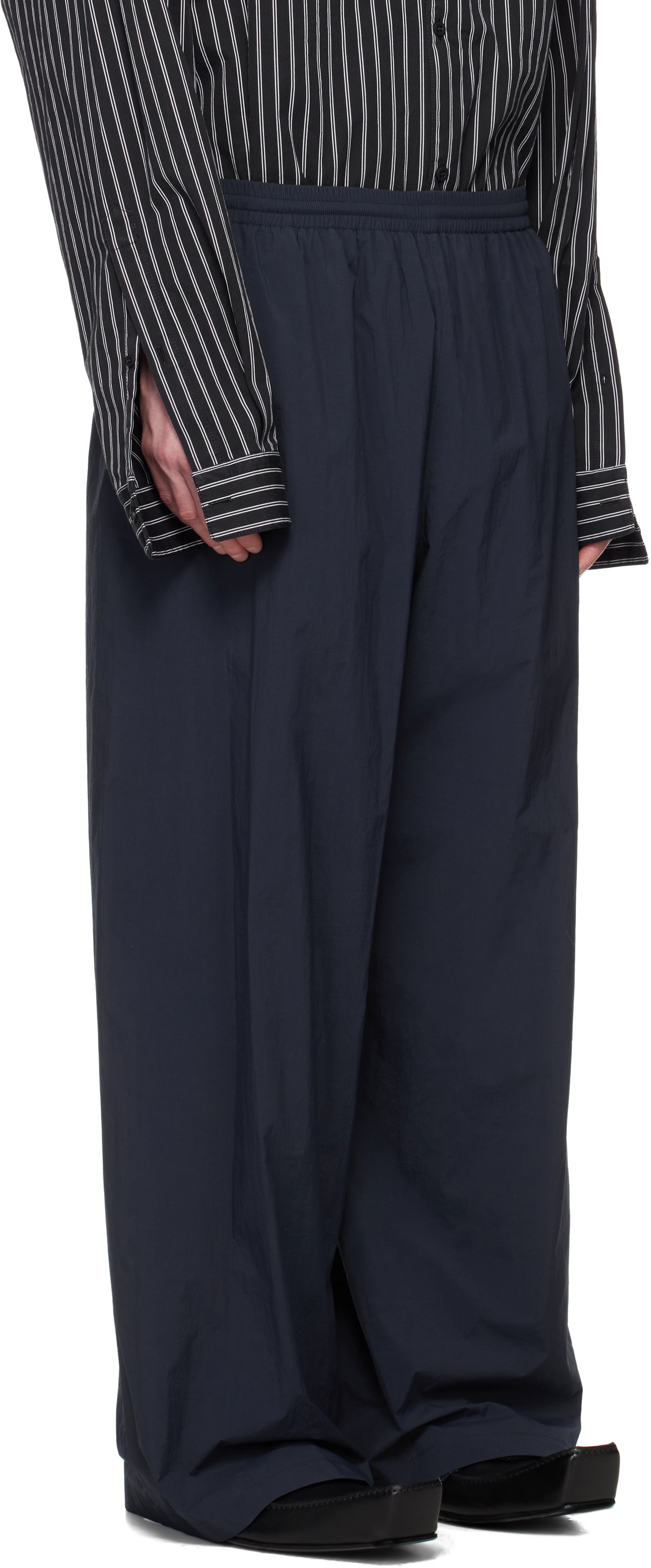 Панталони Balenciaga Balenciaga Nylon Track Pants Тъмно синьо | 814576TRO32, 1