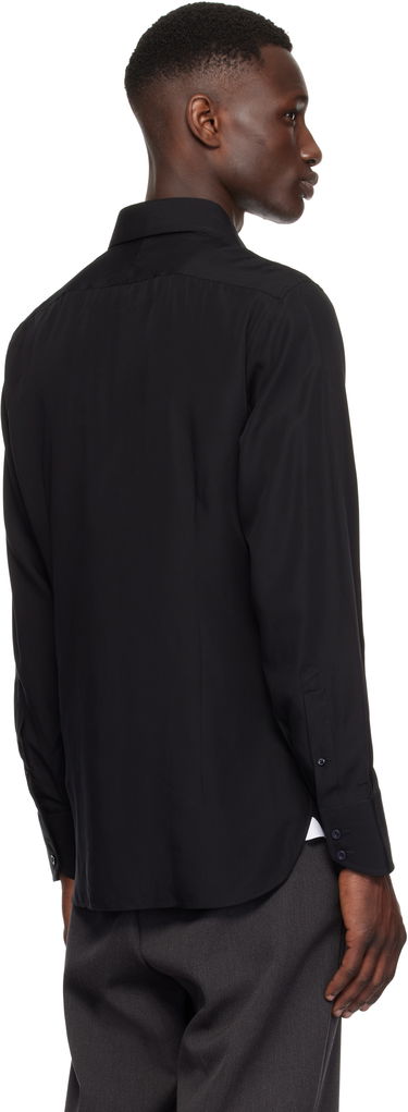 Риза Tom Ford TOM FORD Lightweight Lyocell Slim Fit Shirt Черно | HSBC01-LYS03, 2