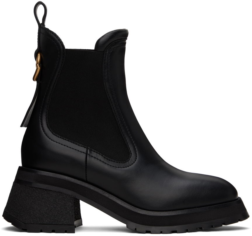 Облекло Moncler Black Gigi Leather Boots Черно | J109B4F00030M3777, 0