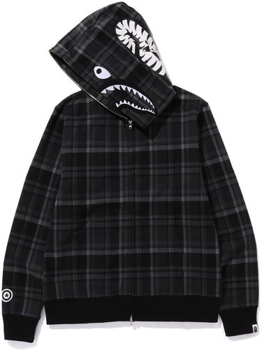 Суитчър BAPE Bape x CDG Osaka Check Shark Full Zip Hoodie Черно | BAPE-CDG-SHARK, 1