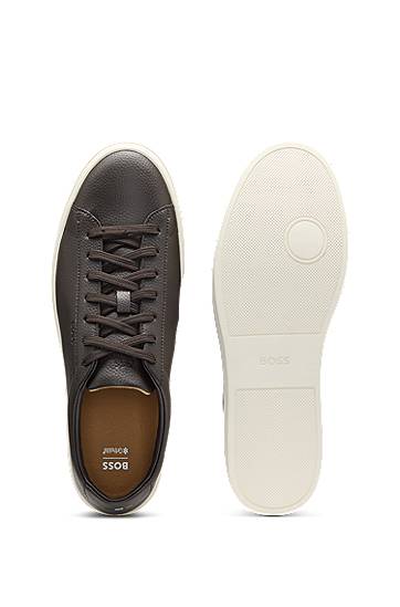 Облекло и аксесоари BOSS Grained-Leather Rubber Sole Кафяво | 50548716, 1