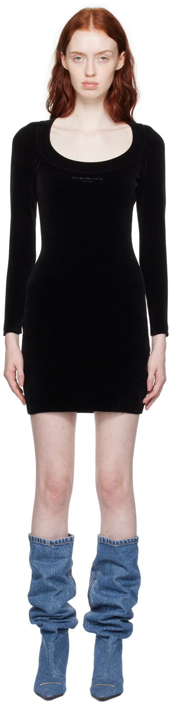 Pокля Alexander Wang Bonded Minidress Черно | 4KC4236001, 0