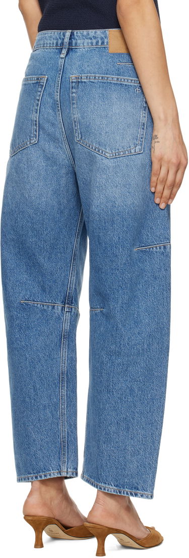 Дънки rag & bone rag & bone Charlie Ankle-Length Barrel Jeans Синьо | WDD25S2994RGAC, 2