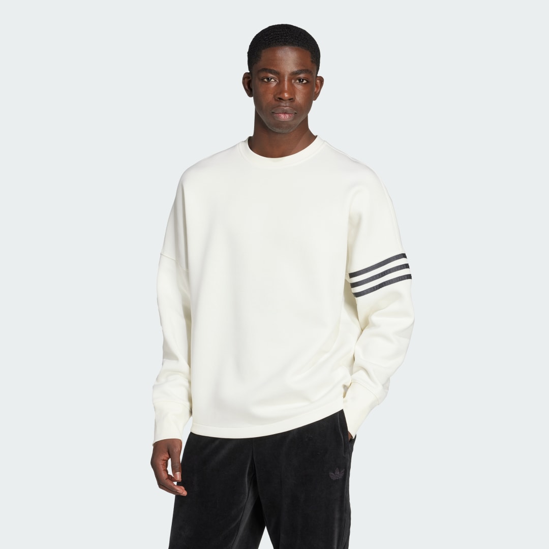 Суитчър adidas Performance Neuclassics Oversized Crew Sweatshirt Бяло | JW7919, 0