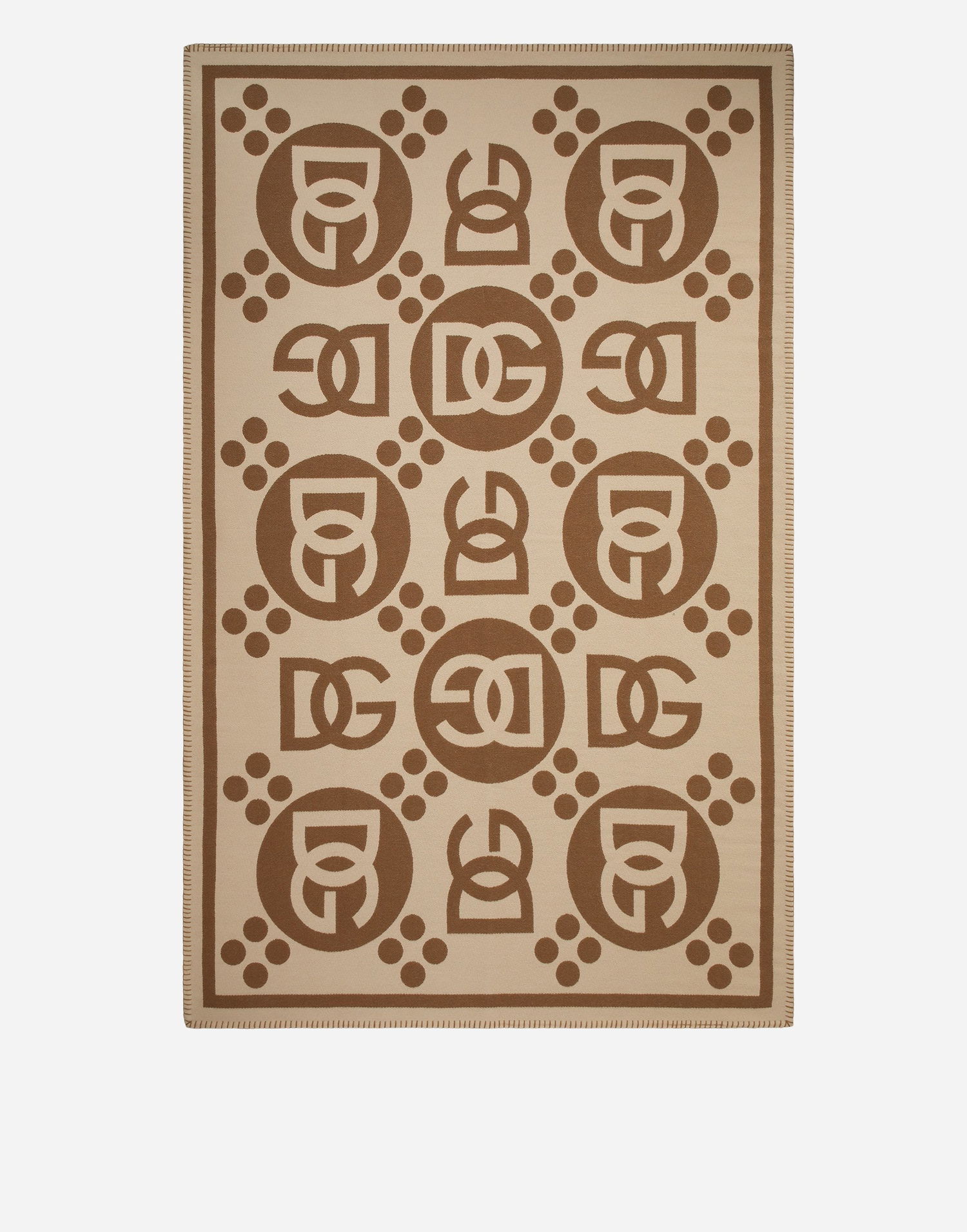 Домашен декор Dolce & Gabbana Dolce & Gabbana Wool Jacquard DG Logo Pattern Blanket Бежово | TCE012TCAN2U0052, 0