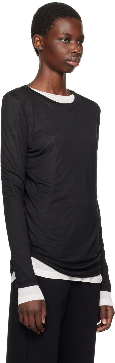 Риза Max Mara Lupino Two-Pack Long Sleeve T-Shirts Черно | 2429936011600, 1