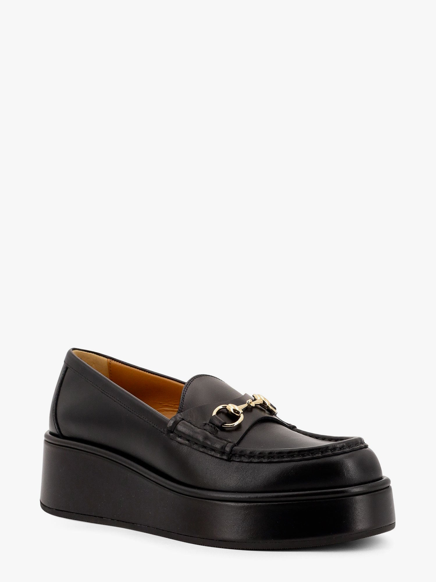 Кецове и обувки Gucci Gucci Platform Loafers with Horsebit Черно | 794317AADO01000, 1