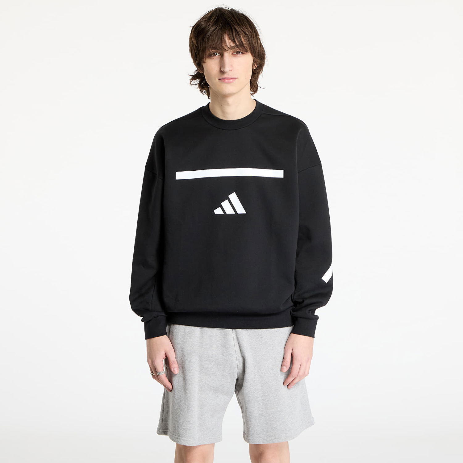 Суитчър adidas Performance Black/ White Z.N.E. Sweatshirt Черно | JD5982, 0