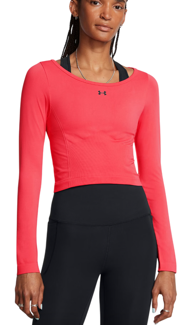 Съкратен топ Under Armour Seamless Long Sleeve Crop Top Червено | 1379150-713, 0