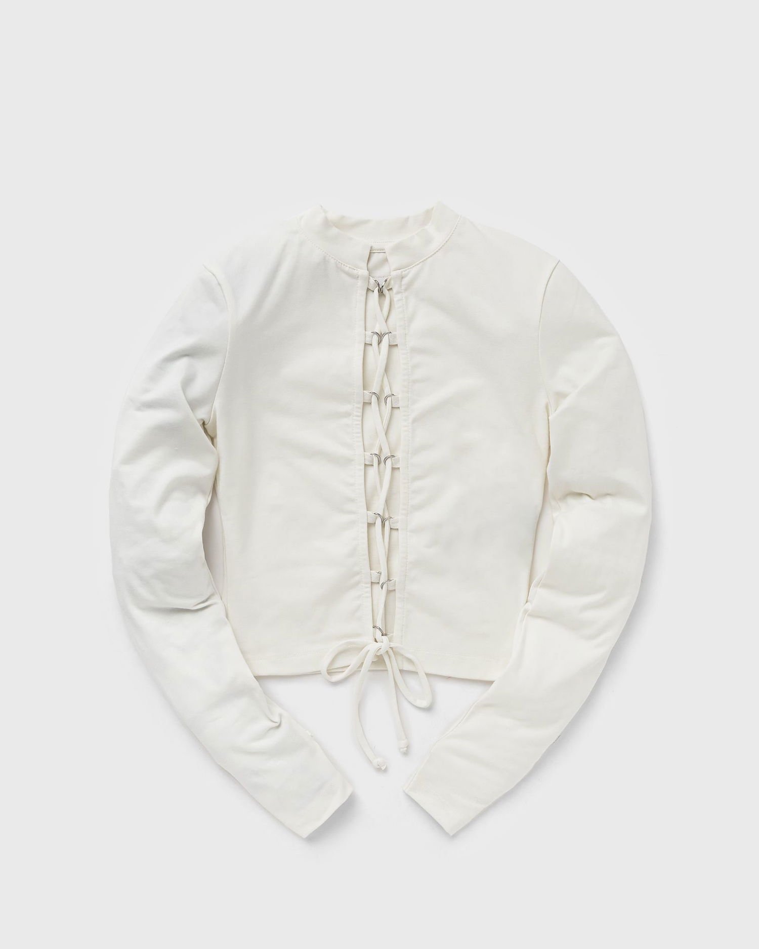 Тениска HERON PRESTON LACE-UP LS TEE Бяло | HWAB029F23JER0010400, 0