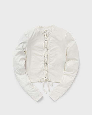 Тениска HERON PRESTON LACE-UP LS TEE Бяло | HWAB029F23JER0010400, 0