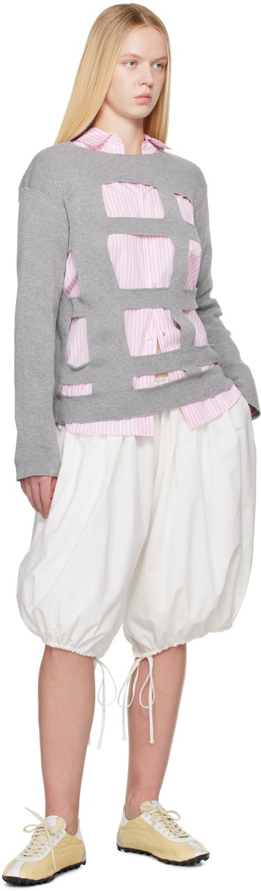 Пуловер Comme des Garçons Comme des Garçons Shirt Geometric Cutouts Sweater Сиво | FO-N002-S25, 3