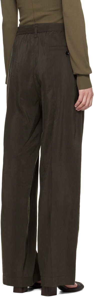Панталони LEMAIRE Lemaire Belted Relaxed Trousers Зелено | PA1206 LF1308, 2
