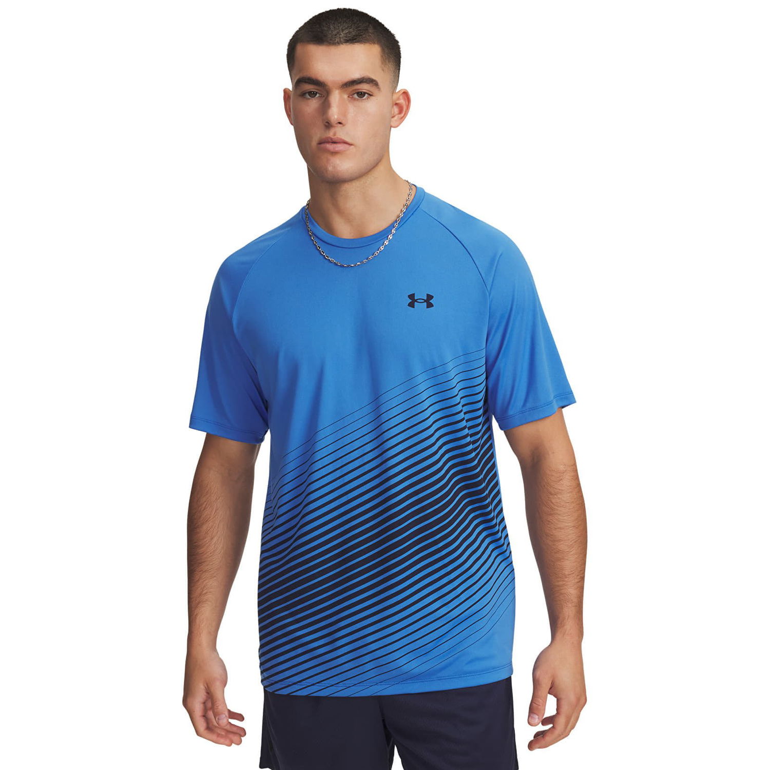 Тениска Under Armour Tech Fade SS Raglan Striped T-Shirt Синьо | 6005916-402, 0