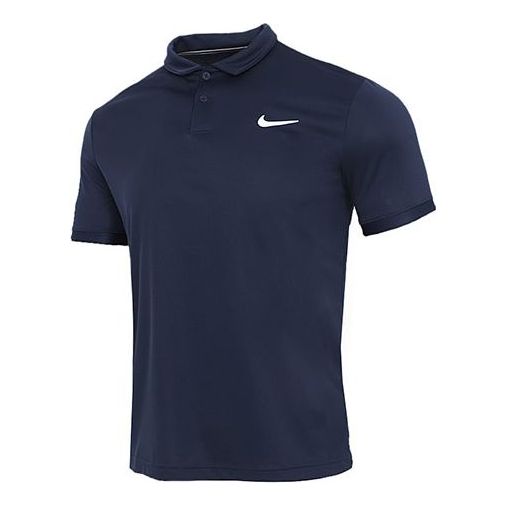 Поло тениска Nike Court Dri-Fit Victory Short Sleeve Polo Тъмно синьо | CW6851-451