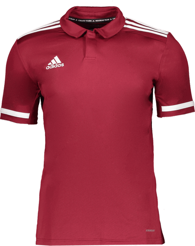 Поло тениска adidas Originals MT19 Short-Sleeve Striped AEROREADY Polo Shirt Бургунди | dw6774