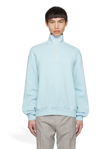 Суитчър Acne Studios Half-Zip Sweatshirt Синьо | CI0129-