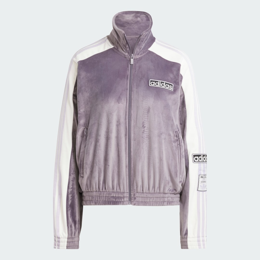 Суитчър adidas Performance Velour Track Jacket Лилаво | IW5585, 1