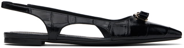 Ferragamo Mini Bow Slingback Flats
