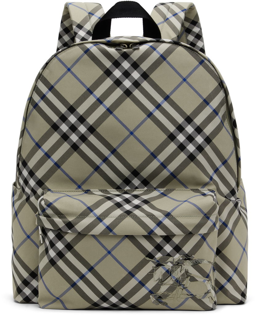 Раница Burberry Check Backpack Зелено | 8091333