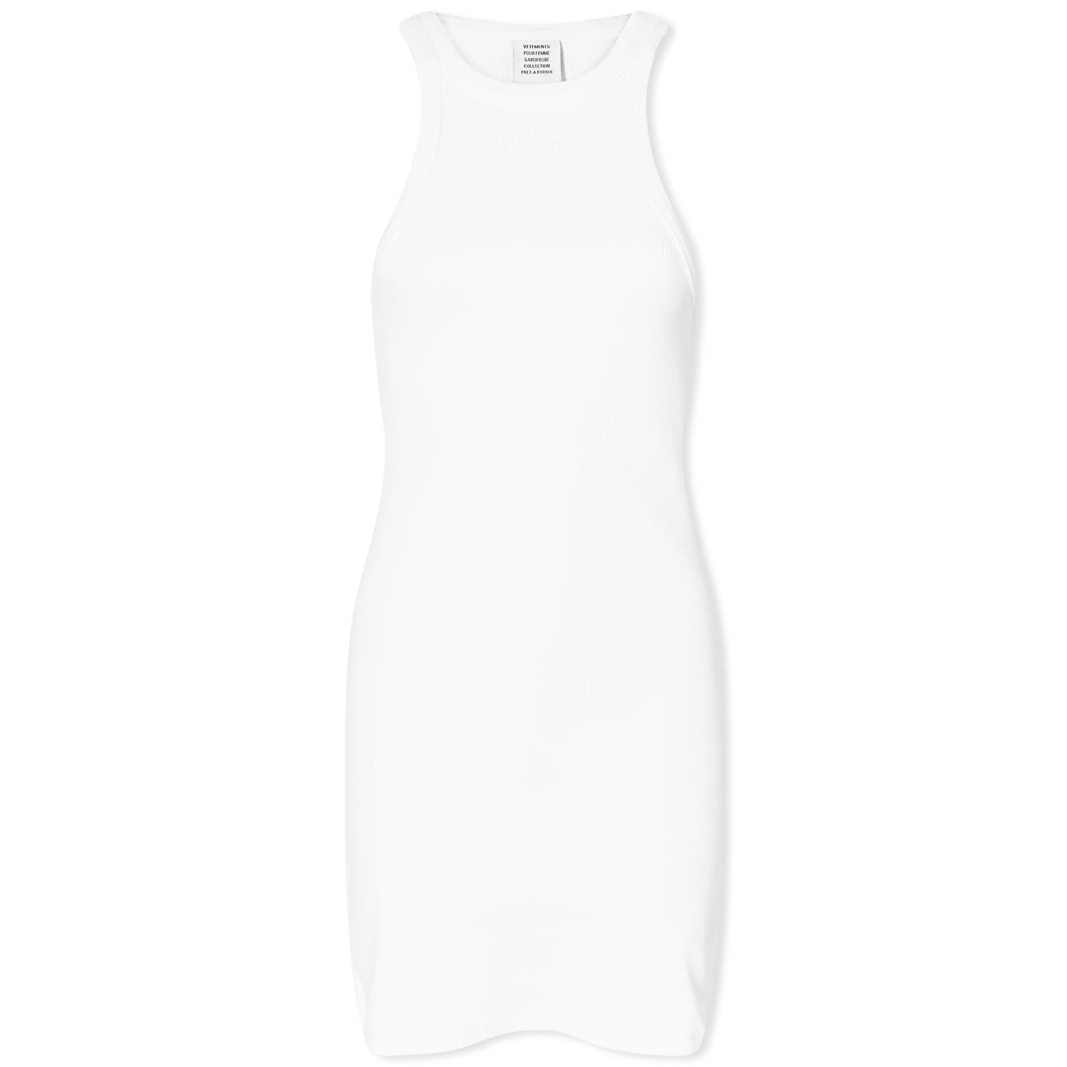 Pокля VETEMENTS Racing Tank Top Dress Бяло | WE64DR440W, 0