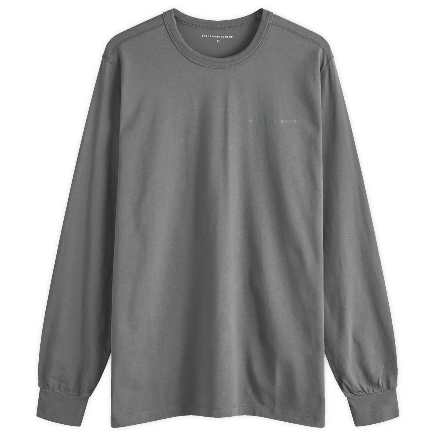 Тениска Pop Trading Company Logo Long Sleeve T-Shirt Сиво | POPAW24-02-018, 0