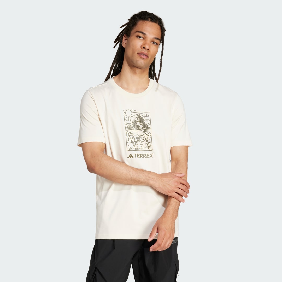 Тениска adidas Performance Terrex Graphic Tee Бежово | JN4267, 0